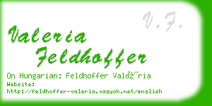 valeria feldhoffer business card